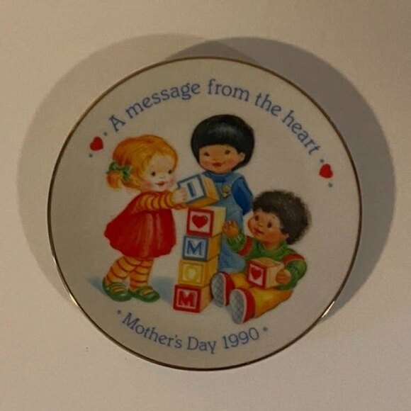 Avon "A Message From the Heart" Mother's Day 1990 Collector's Plate - Picture 1 of 2